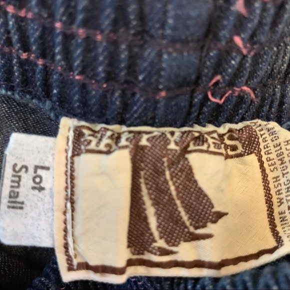 Happy Legs VINTAGE Blue Denim Ribbon Trim Shorts - Picture 8 of 13